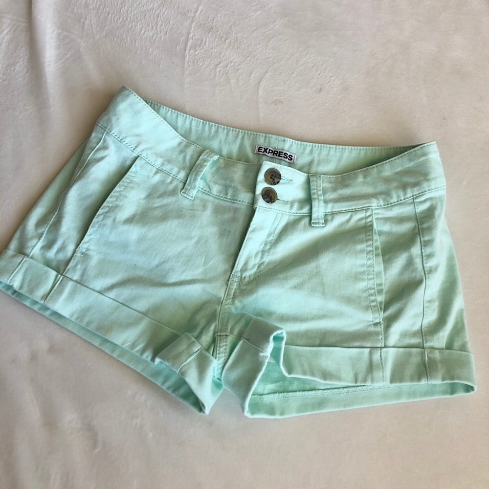 Express Mint Green Shorts